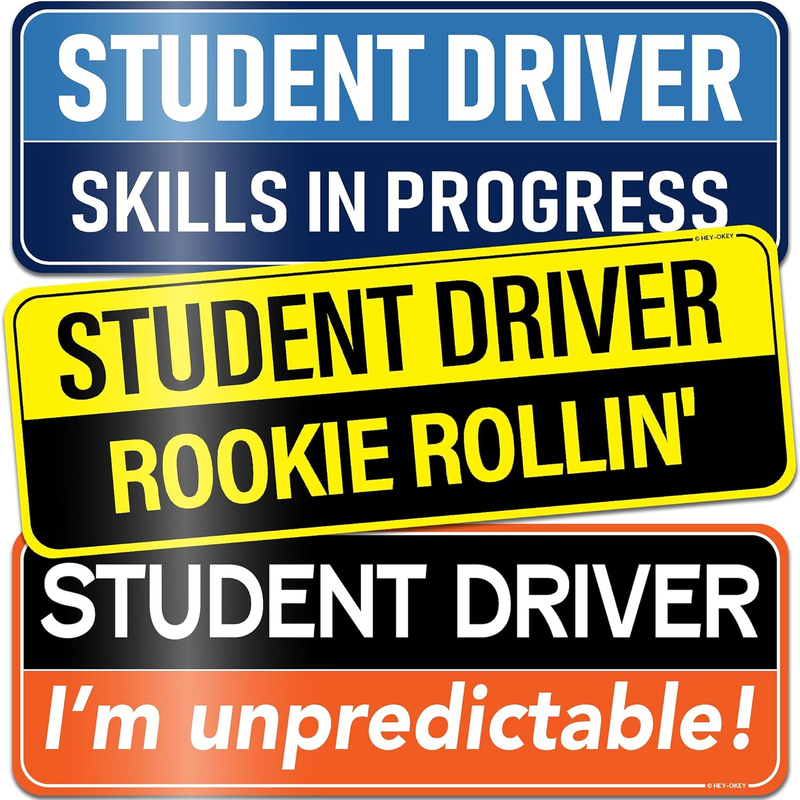 Cargue la imagen en el visor de la galería, Universal Magnetic New Driver Car Sign – Removable & Reusable Safety Sticker for Vehicles (3 Pack) - i-Station Mobile Phone & Electronic Device Repair and Accessories