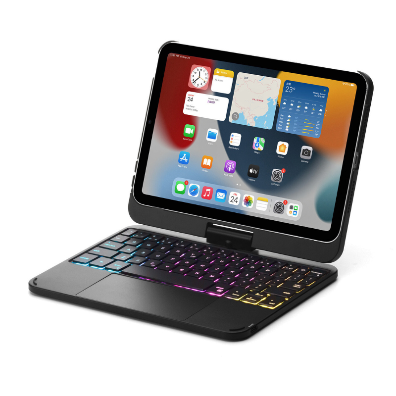 Chargez l'image dans la visionneuse de la galerie, 360 Degree Rotating Wireless Touchpad Keyboard Cover Case for iPad Mini 6/7 8.3'' 6/7th Gen 2021/2024 - KIBO