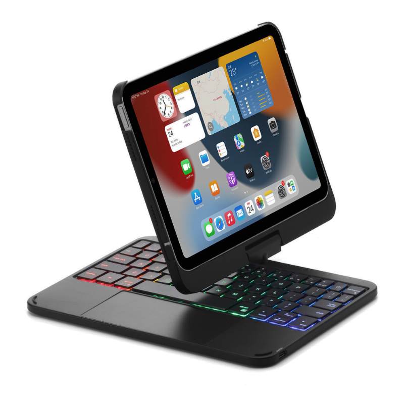 Chargez l'image dans la visionneuse de la galerie, 360 Degree Rotating Wireless Touchpad Keyboard Cover Case for iPad Mini 6/7 8.3'' 6/7th Gen 2021/2024 - KIBO