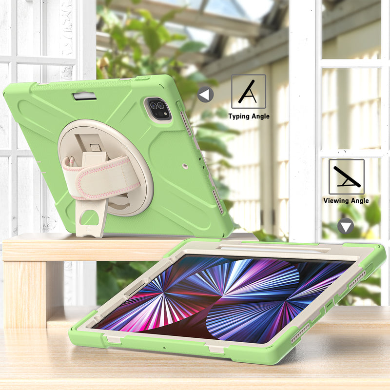 Cargue la imagen en el visor de la galería, Apple iPad Pro 12.9" 4th/5th/6th Gen 360 Degree Rotation Heavy Duty Hand Strap Handle Case - Polar Tech Australia