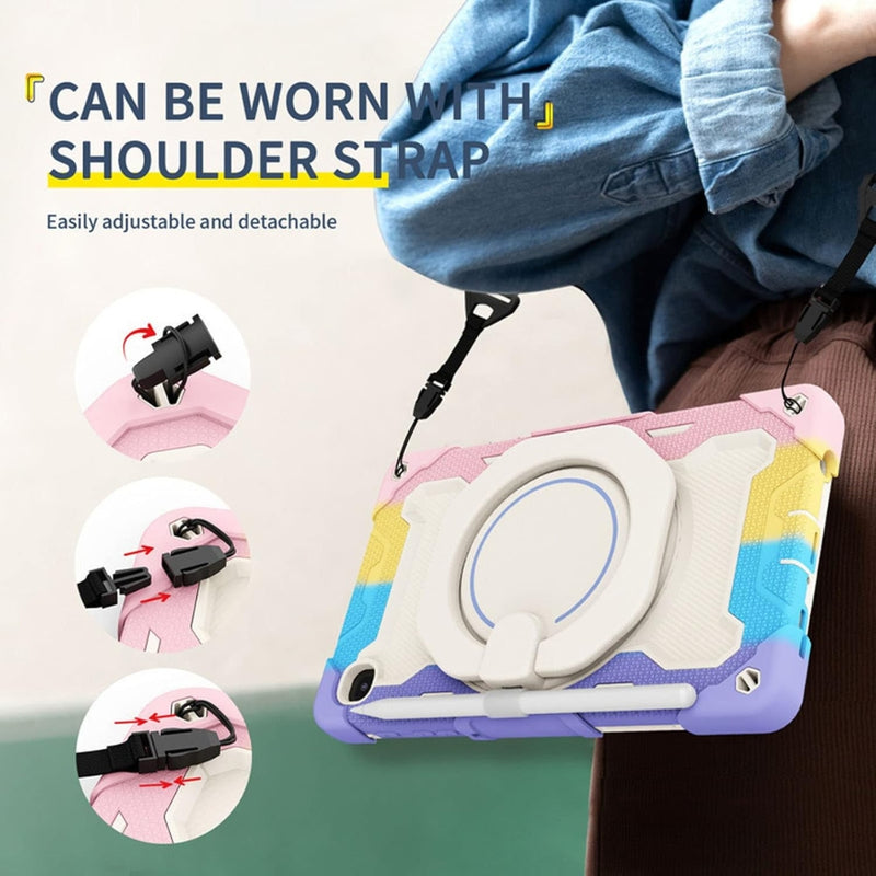 Chargez l'image dans la visionneuse de la galerie, Lenovo Tab M11/K11 11.0" inch 2024 - Silicone + PC Heavy Duty Series Case With 360° Rotating Stand - Polar Tech Australia