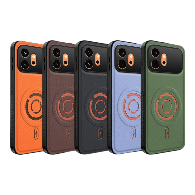 Cargue la imagen en el visor de la galería, Honor 600 - Tech Fabric Texture Magnetic PC Hybrid TPU Phone Case