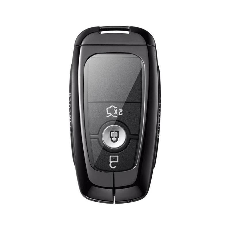 Cargue la imagen en el visor de la galería, Ford Alloy + Leather Protection Car Key Fob Case Cover For Ranger, Wildtrak, Everest, Explorer, Ecosport, Edge, Escape, Focus, Fiesta, Mustang - Polar Tech Australia