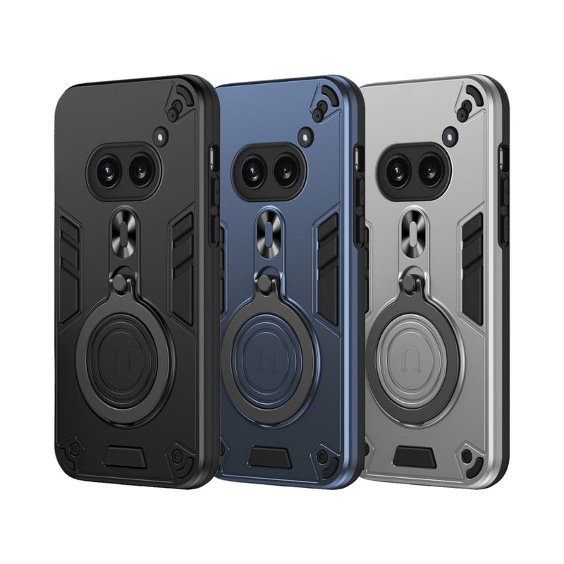 Cargue la imagen en el visor de la galería, Nothing Phone (2a) Plus - Metal Ring 360 Degree Rotating Holder PC Hybrid TPU Phone Case - Polar Tech Australia