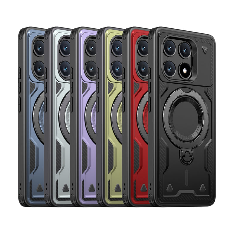 Cargue la imagen en el visor de la galería, Xiaomi Poco X6 Pro - TPU+PC 2-in-1 Material Shockproof Protective Case with Metal Rotating Stand - Polar Tech Australia