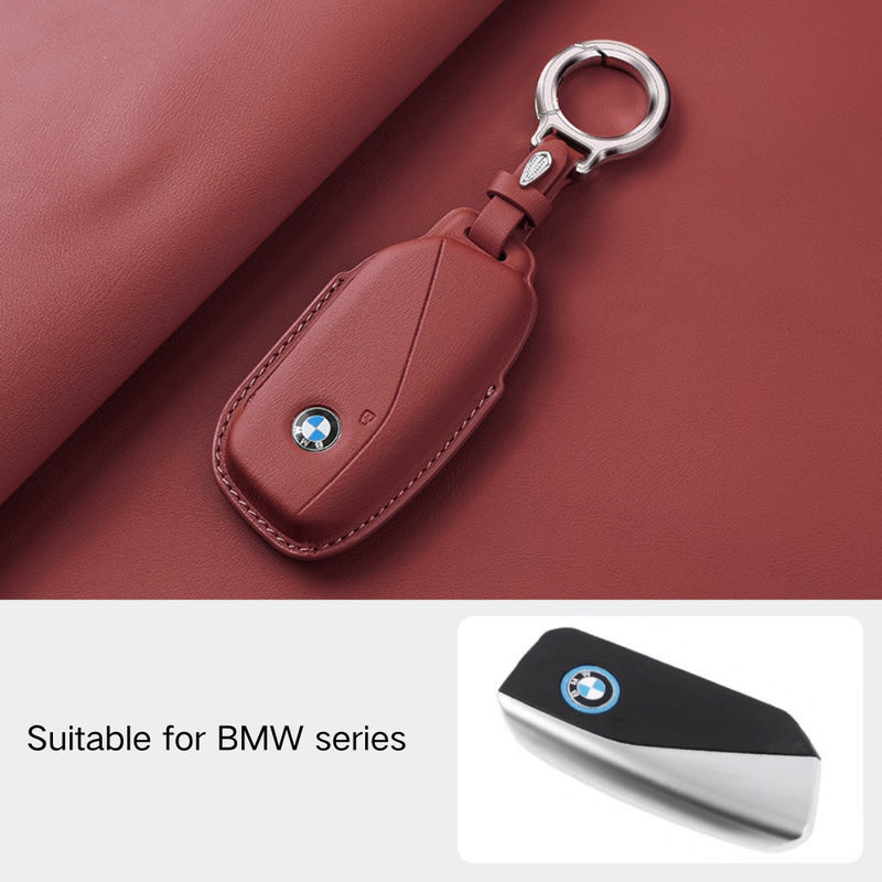 Cargue la imagen en el visor de la galería, BMW Leather Car Key Fob Case Cover For 1, 2, 3, 5, 7 Series, X1, X3, X5, X6, X7, ix1, ix40, ix50, i8 - Polar Tech Australia