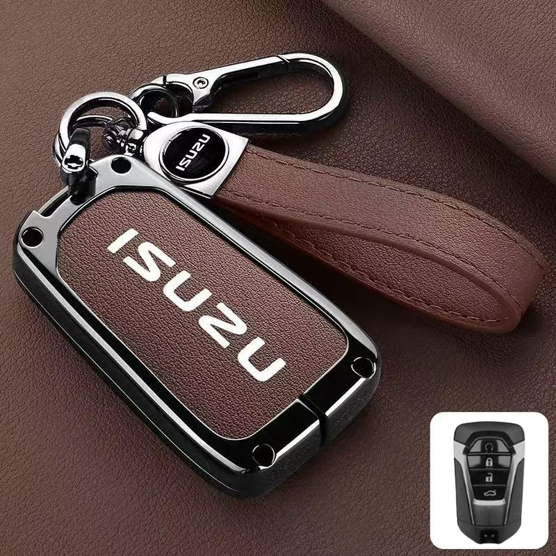 Chargez l'image dans la visionneuse de la galerie, Isuzu Aluminum Alloy Shockproof Car Key Case Cover for D-Max, MU-X, Lingtuo, Ruimai
