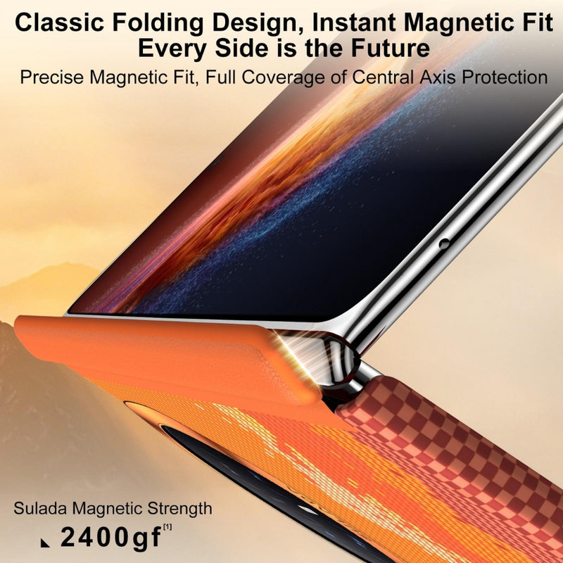 Chargez l'image dans la visionneuse de la galerie, Honor Magic V6 - Kevlar Pixel Grid Texture Magnetic Phone Case