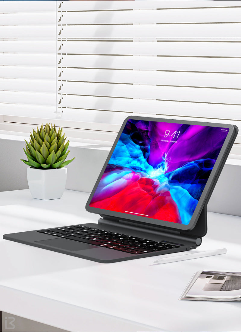 Cargue la imagen en el visor de la galería, Apple iPad Pro 3/4/5/6 12.9" & Air 6 13” - Magnetic Suspension Magic Keyboard Case - Polar Tech Australia