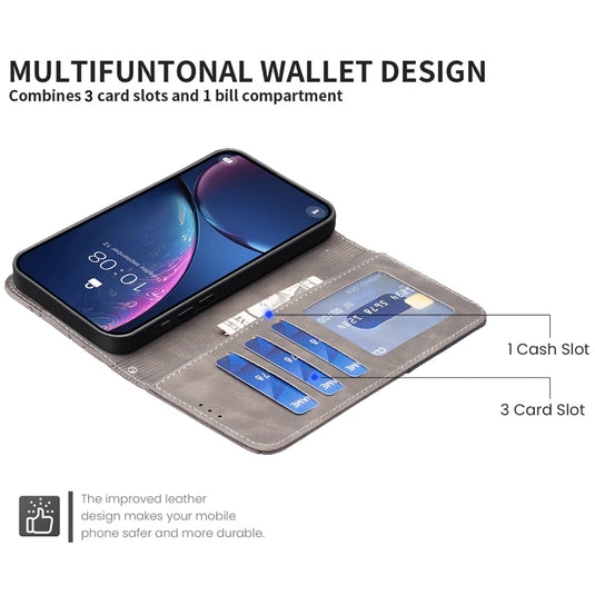 Apple iPhone 17 Pro Max - Rhombus Texture Magnetic Leather Phone Case - Polar Tech Australia