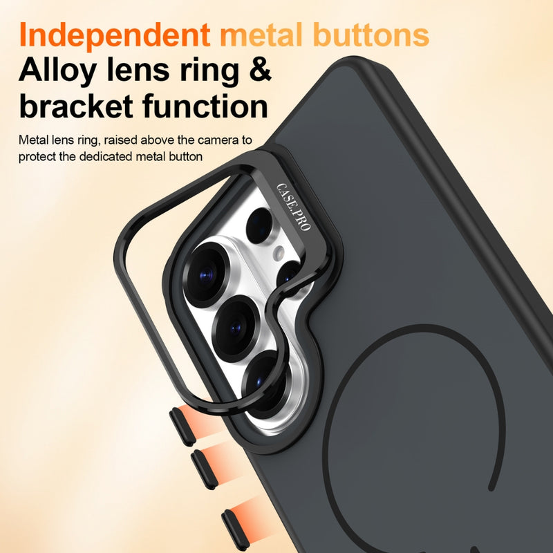 Cargue la imagen en el visor de la galería, Samsung Galaxy S26 / S26 Plus / S26 Ultra - Color Block Magnetic Skin-Feel Camera Stand Protective Case