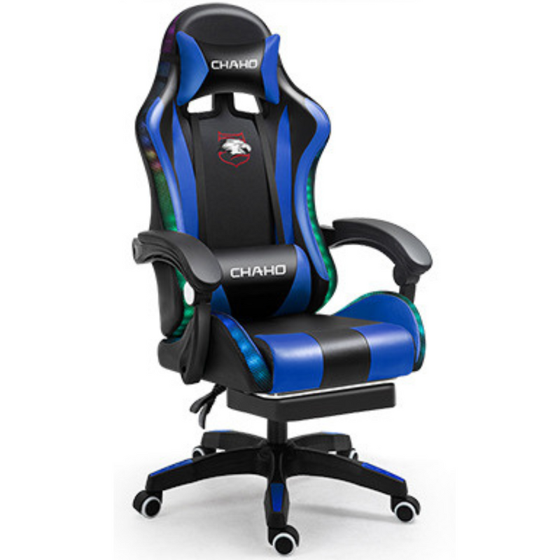Load image into Gallery viewer, [Built-in RBG LED Light] PU Leather Latex Cushion Gaming Racing Chair Office Chair - Polar Tech Australia
