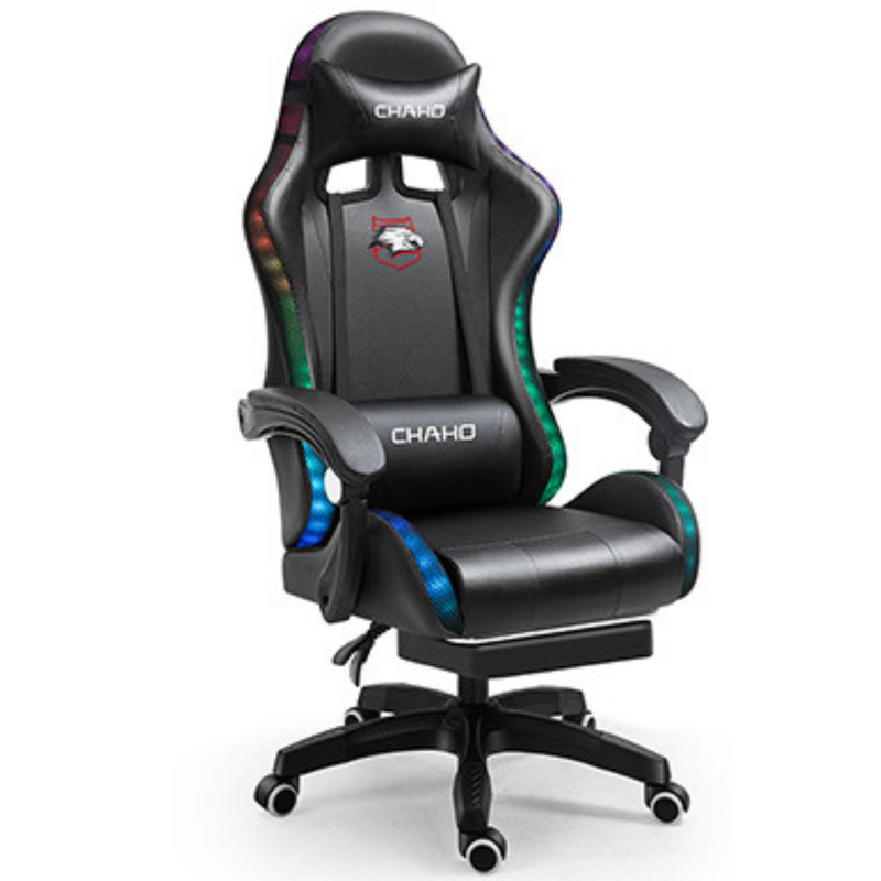Load image into Gallery viewer, [Built-in RBG LED Light] PU Leather Latex Cushion Gaming Racing Chair Office Chair - Polar Tech Australia
