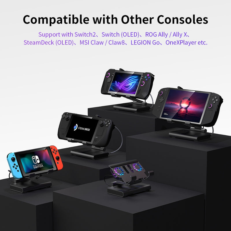 Load image into Gallery viewer, Nintendo Switch 2 - 100W Docking Station Cooling Fan Base Compatible with ROG Ally / Ally X / Steam Deck