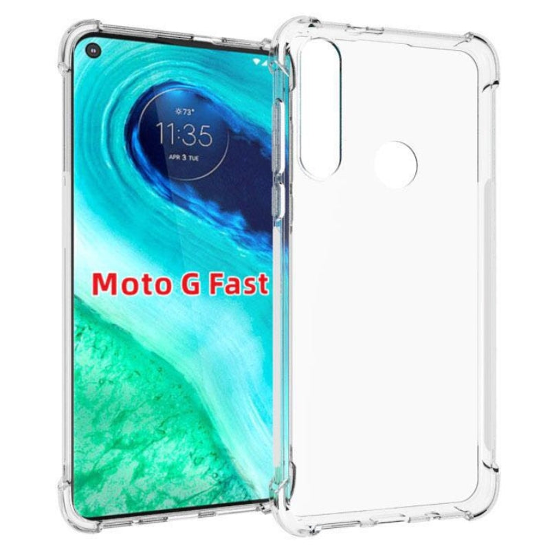 Cargue la imagen en el visor de la galería, Motorola Moto G Fast - AirPillow Cushion Transparent Soft Clear TPU Four Corners Protective Case - Polar Tech Australia