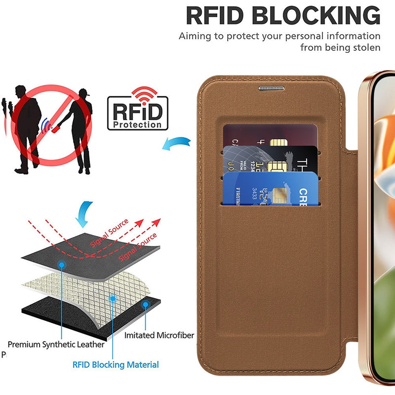 Cargue la imagen en el visor de la galería, Google Pixel 10 Pro XL - Shield Magsafe RFID Anti-theft Rhombus Leather Phone Case - Polar Tech Australia