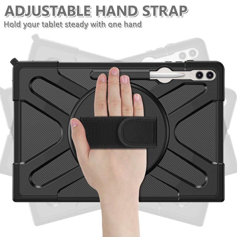 Cargue la imagen en el visor de la galería, Samsung Galaxy Tab S8 Ultra & S9 Ultra 14.6" - 360 Degree Rotate Shockproof Heavy Duty Tough Stand Case Cover With Pen Holder - Polar Tech Australia