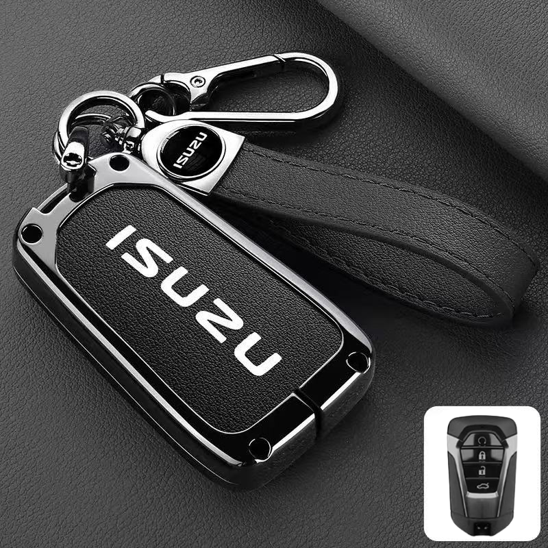Chargez l'image dans la visionneuse de la galerie, Isuzu Aluminum Alloy Shockproof Car Key Case Cover for D-Max, MU-X, Lingtuo, Ruimai