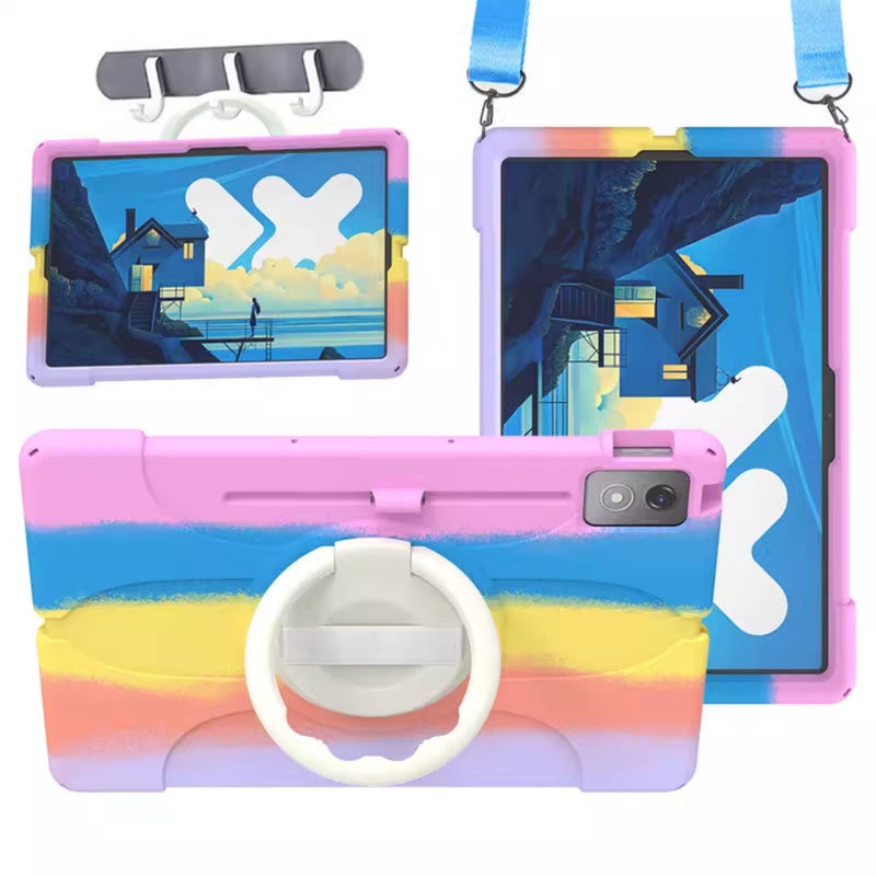 Cargue la imagen en el visor de la galería, Lenovo Idea Tab Pro 12.7" 2025 (TB373FU/TB375FC) - Soft Silicone 360° Rotating Wristband Stand Shockproof Case - Polar Tech Australia