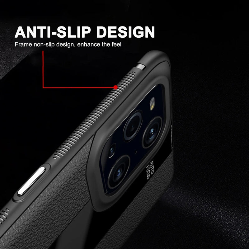 Cargue la imagen en el visor de la galería, OPPO Find X5/Pro - Luxurious Litchi-Texture Silicone Protective Case - Polar Tech Australia