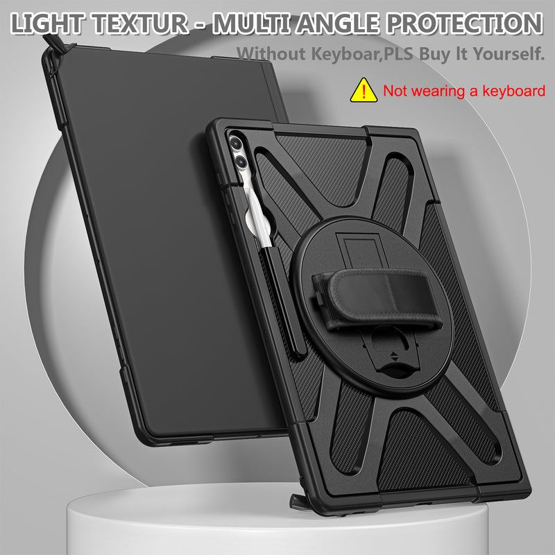 Cargue la imagen en el visor de la galería, Samsung Galaxy Tab S8 Ultra & S9 Ultra 14.6" - 360 Degree Rotate Shockproof Heavy Duty Tough Stand Case Cover With Pen Holder - Polar Tech Australia