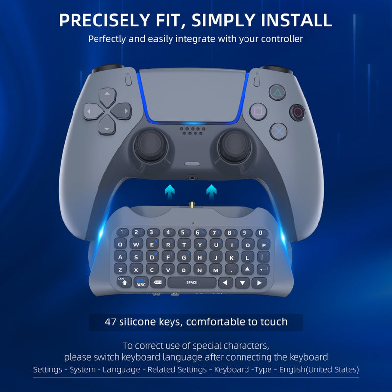 Load image into Gallery viewer, PS5 Keyboard 2.4G Wireless Chatpad for PS5 Controller (Controller not Included)