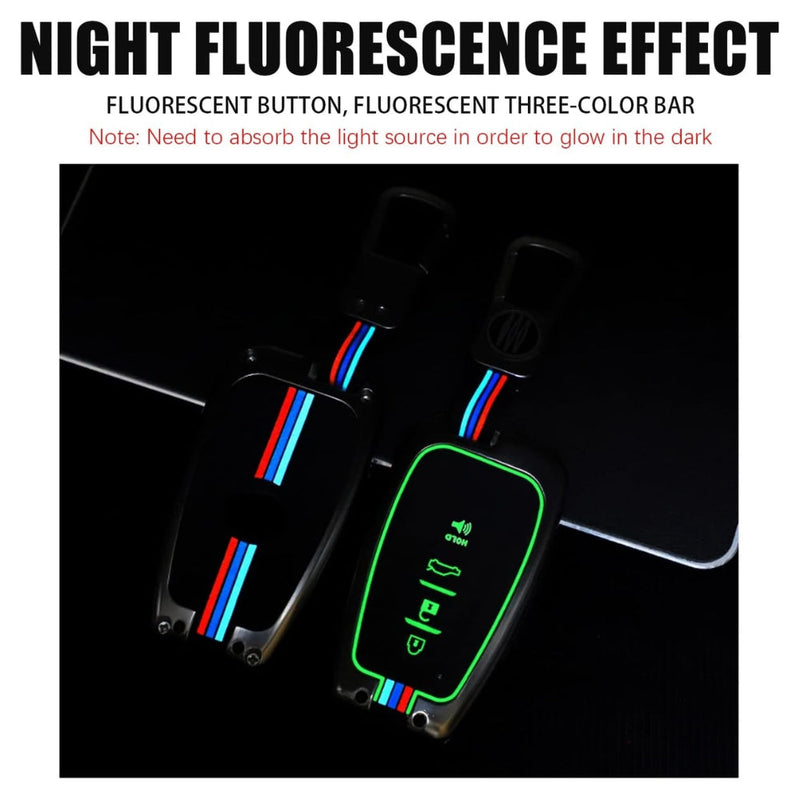 Cargue la imagen en el visor de la galería, Toyota Metal Shell & Soft Silicone Full Protection Car Key Fob Case Cover For Camry RAV4 Highlander Avalon C-HR Prius Corolla - Polar Tech Australia