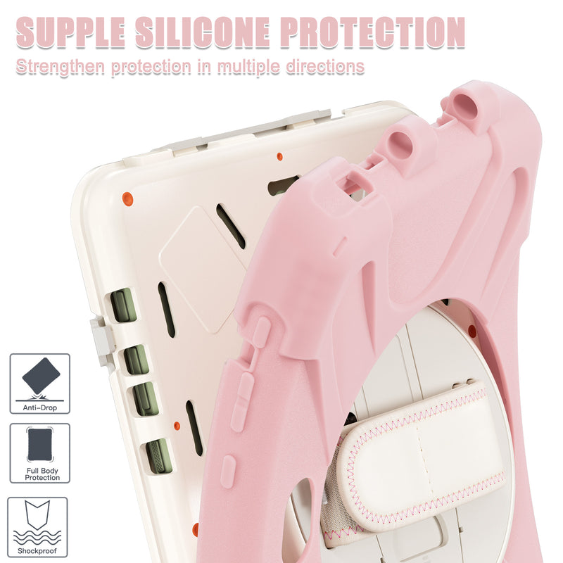 Cargue la imagen en el visor de la galería, Samsung Galaxy Tab Active Pro / Active 4 Pro / Active 5 Pro Series - Heavy Duty 360 Degree Rotate Stand Hand Strap Case With Shoulder Strap - Polar Tech Australia