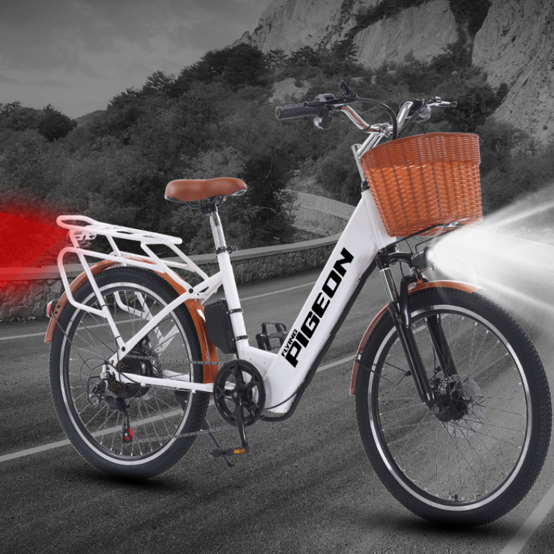 flying pigeon electric bicycle 350W 24 inch Wheel Type High Power Long Range Bike ideal for daily commuting Nike Brasilia 9.5 Training Color:Coyote Nylon waterproof-collection