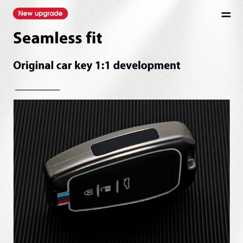 Cargue la imagen en el visor de la galería, Toyota Metal Shell & Soft Silicone Full Protection Car Key Fob Case Cover For Camry RAV4 Highlander Avalon C-HR Prius Corolla - Polar Tech Australia