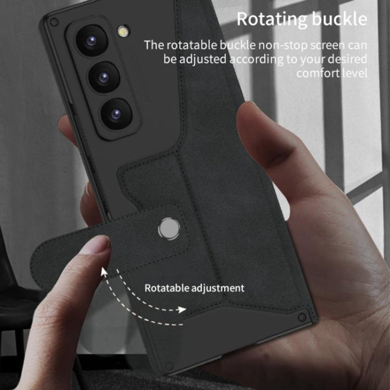 Cargue la imagen en el visor de la galería, Samsung Galaxy Z Fold7 5G - GKK Integrated Armor Flip Leather Case with Pen Slot, Stylus Not Included - Polar Tech Australia