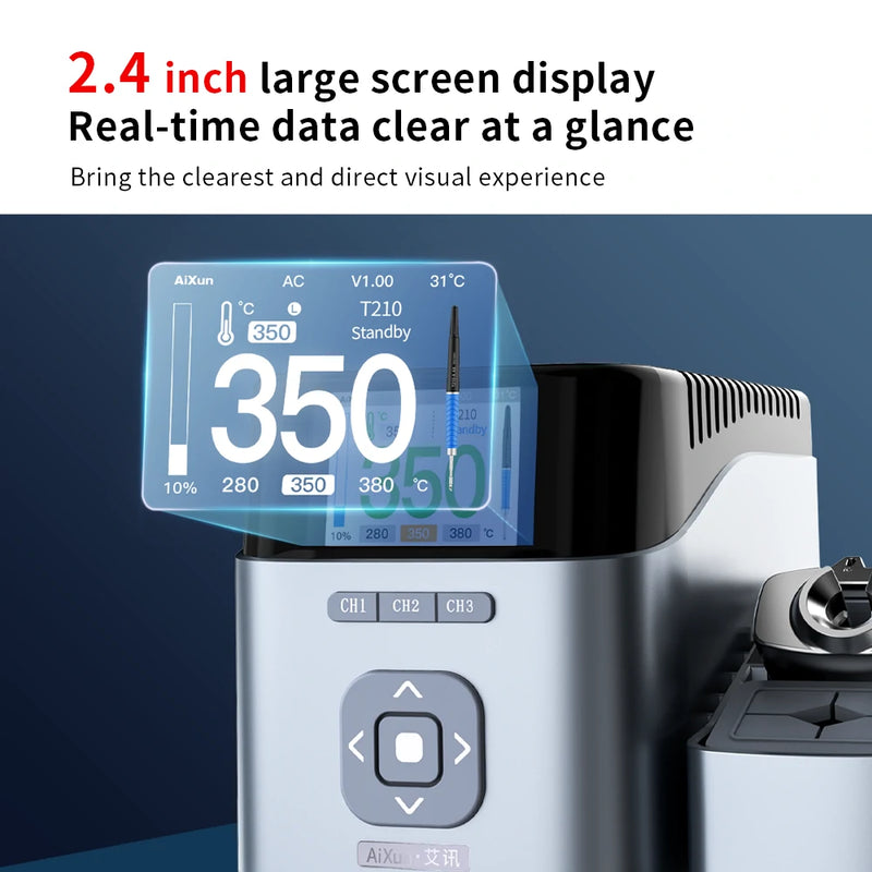 Cargue la imagen en el visor de la galería, AiXun T410 Single-Channel Smart Soldering Station – Precision PCB Repair - Polar Tech Australia
