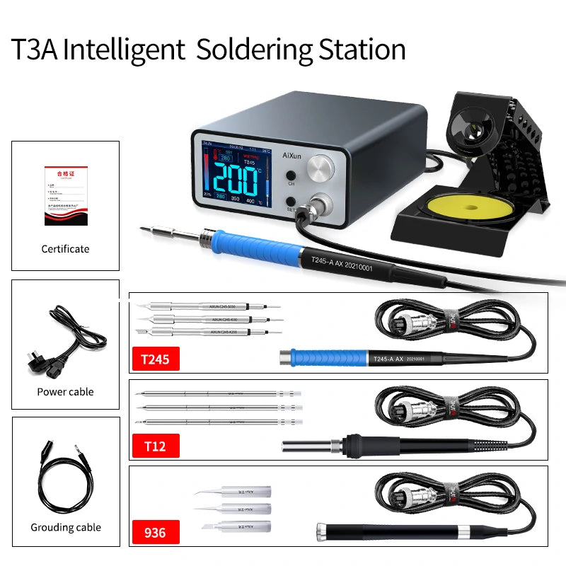 Cargue la imagen en el visor de la galería, AiXun T3A 200W Temperature Controlled Quick Soldering Station – Precision, Speed, and Efficiency - Polar Tech Australia
