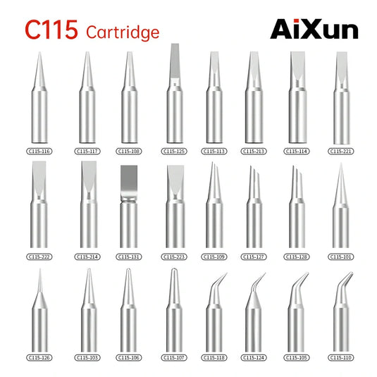 AiXun C115 Customized Soldering Iron Tips – Multi-Type Cartridge for Nano Precision Electronics Repair - Polar Tech Australia