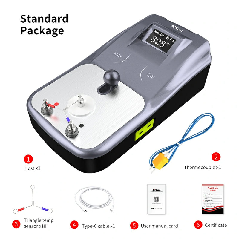 Chargez l'image dans la visionneuse de la galerie, AiXun DT01 OLED Smart Digital Display Thermometer – Precision Temperature Tester for Soldering & Electronics Repair - Polar Tech Australia