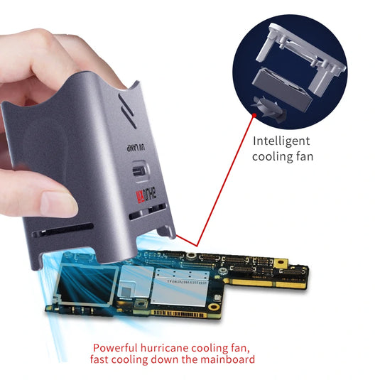 AiXun Hurricane UV Lamp – 2-in-1 Mobile Repair UV Curing Lamp with Fan - Polar Tech Australia