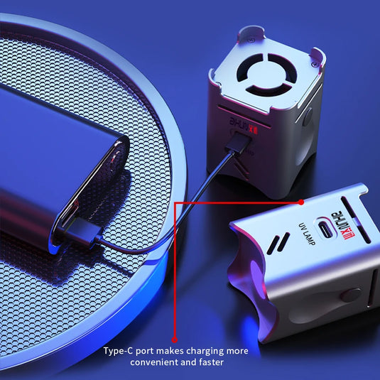 AiXun Hurricane UV Lamp – 2-in-1 Mobile Repair UV Curing Lamp with Fan - Polar Tech Australia