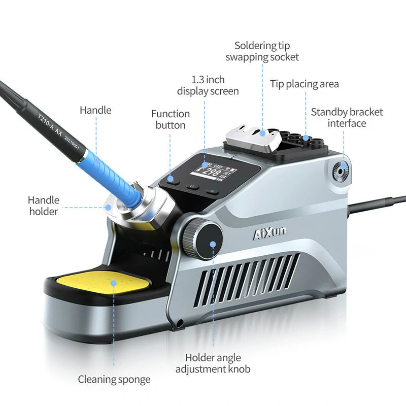 Chargez l'image dans la visionneuse de la galerie, AiXun T380 Portable Smart Soldering Station - Polar Tech Australia