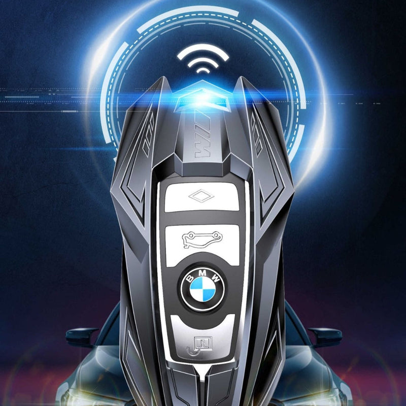 Cargue la imagen en el visor de la galería, BMW Mecha Style Zinc Alloy Car Key Fob Case Cover For 1, 3, 5, 7 Series,X1, X3, X5, X6, X7 - Polar Tech Australia