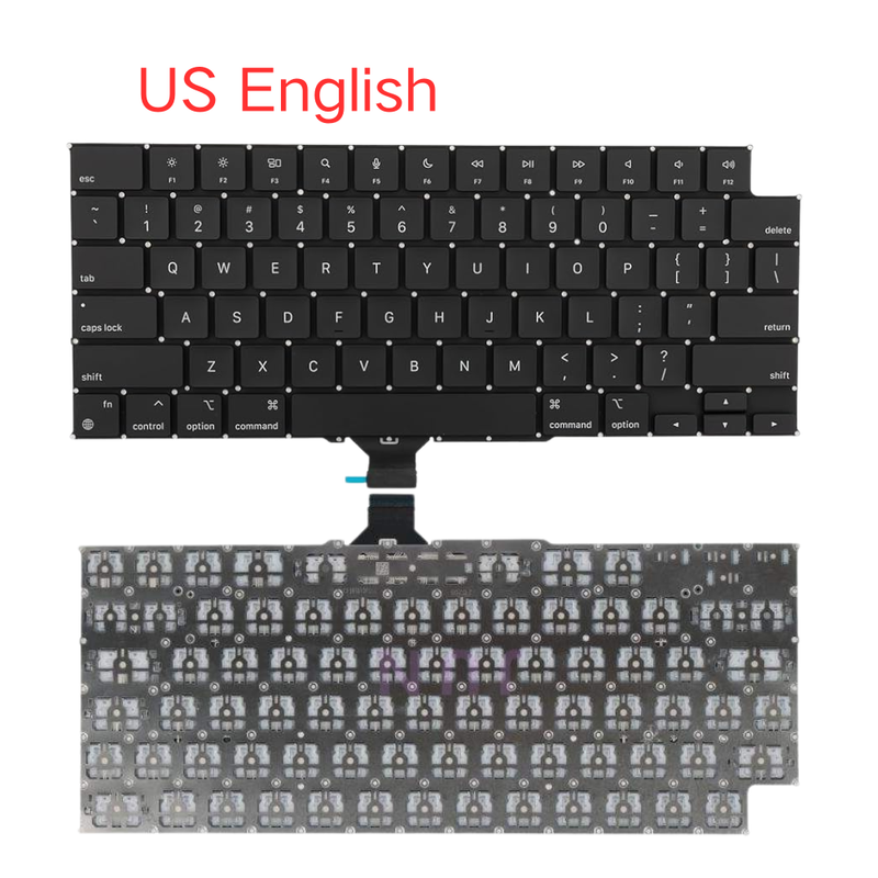 Load image into Gallery viewer, MacBook Pro 14" A2442 A2779 / MacBook Pro 16" A2485 A2780 / A3185 A3186 A3401 A3403 - Keyboard US UK English Layout