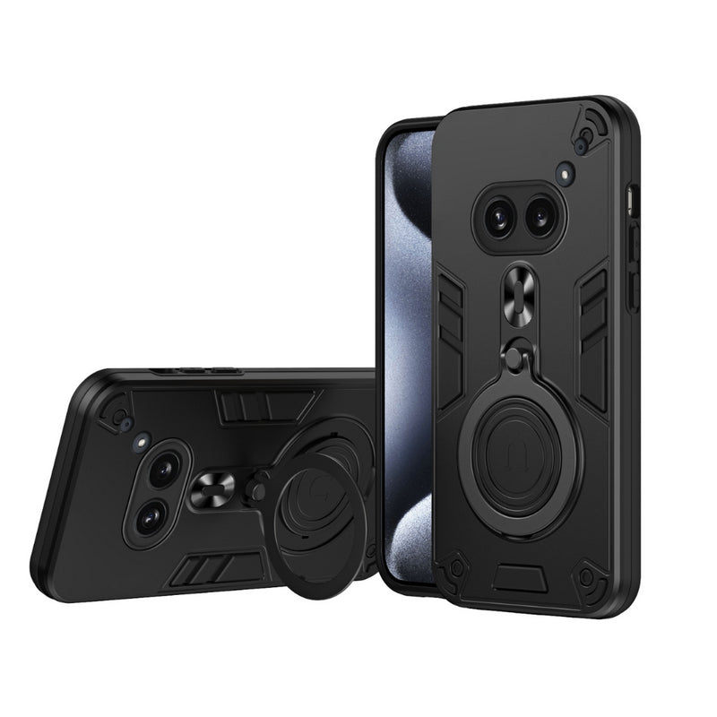 Cargue la imagen en el visor de la galería, Nothing Phone (2a) Plus - Metal Ring 360 Degree Rotating Holder PC Hybrid TPU Phone Case - Polar Tech Australia