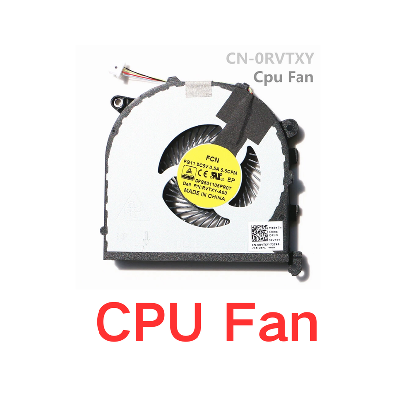 Chargez l'image dans la visionneuse de la galerie, Dell XPS 15 9550 / Precision 5510 M5510 Series - Laptop CPU & GPU Cooling Fan Cooler