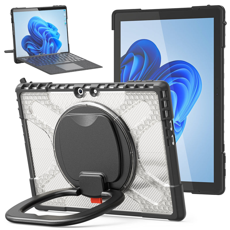 Chargez l'image dans la visionneuse de la galerie, Microsoft Surface Pro 4/5/6/7/7 Plus - 360 Degree Rotate Shockproof Heavy Duty Tough Stand Case Cover With Pen Holder - Polar Tech Australia
