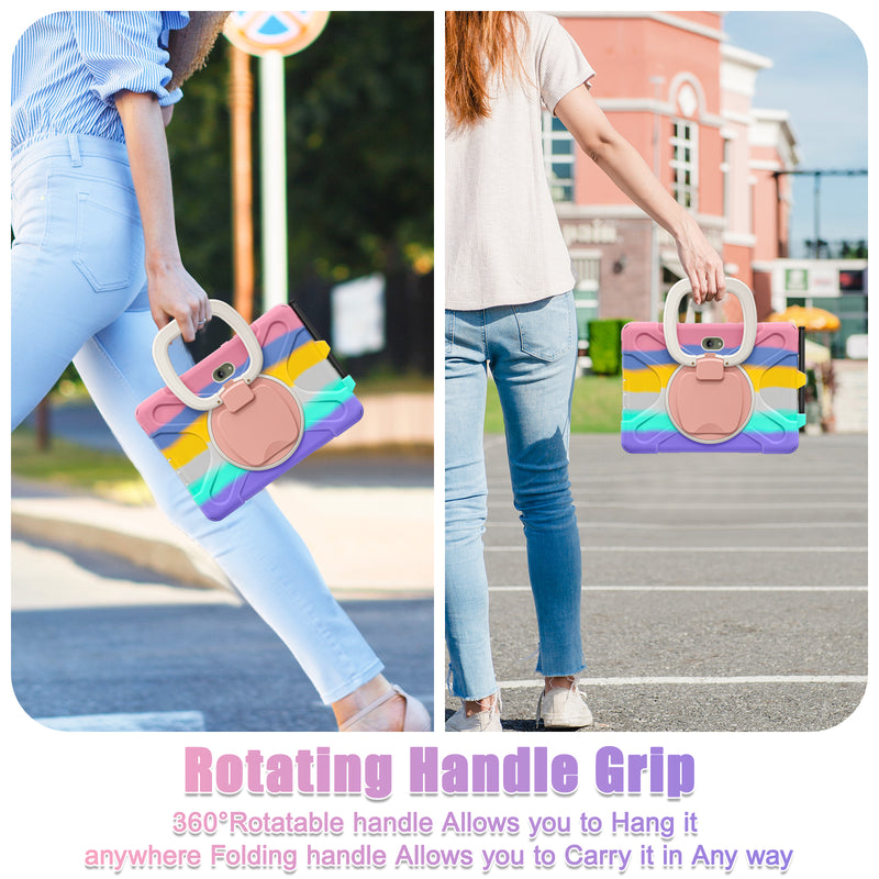 Cargue la imagen en el visor de la galería, Samsung Galaxy Tab Active Pro / Active 4 Pro / Active 5 Pro Series - Heavy Duty 360 Degree Rotate Stand Hand Strap Case With Shoulder Strap - Polar Tech Australia