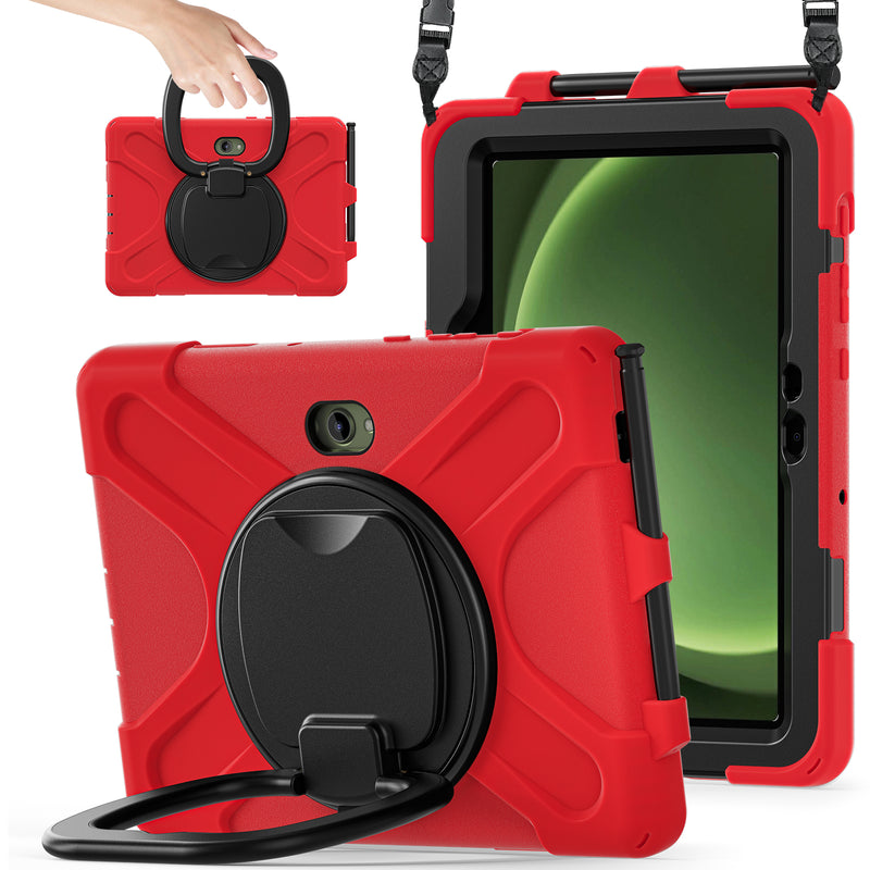 Cargue la imagen en el visor de la galería, Samsung Galaxy Tab Active Pro / Active 4 Pro / Active 5 Pro Series - Heavy Duty 360 Degree Rotate Stand Hand Strap Case With Shoulder Strap - Polar Tech Australia
