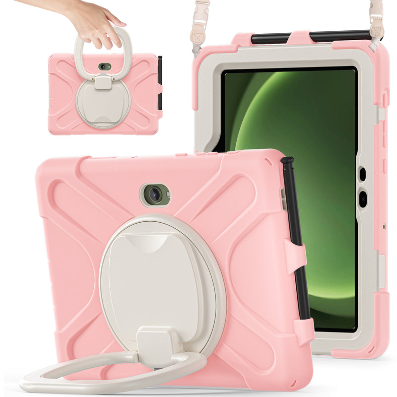 Cargue la imagen en el visor de la galería, Samsung Galaxy Tab Active Pro / Active 4 Pro / Active 5 Pro Series - Heavy Duty 360 Degree Rotate Stand Hand Strap Case With Shoulder Strap - Polar Tech Australia