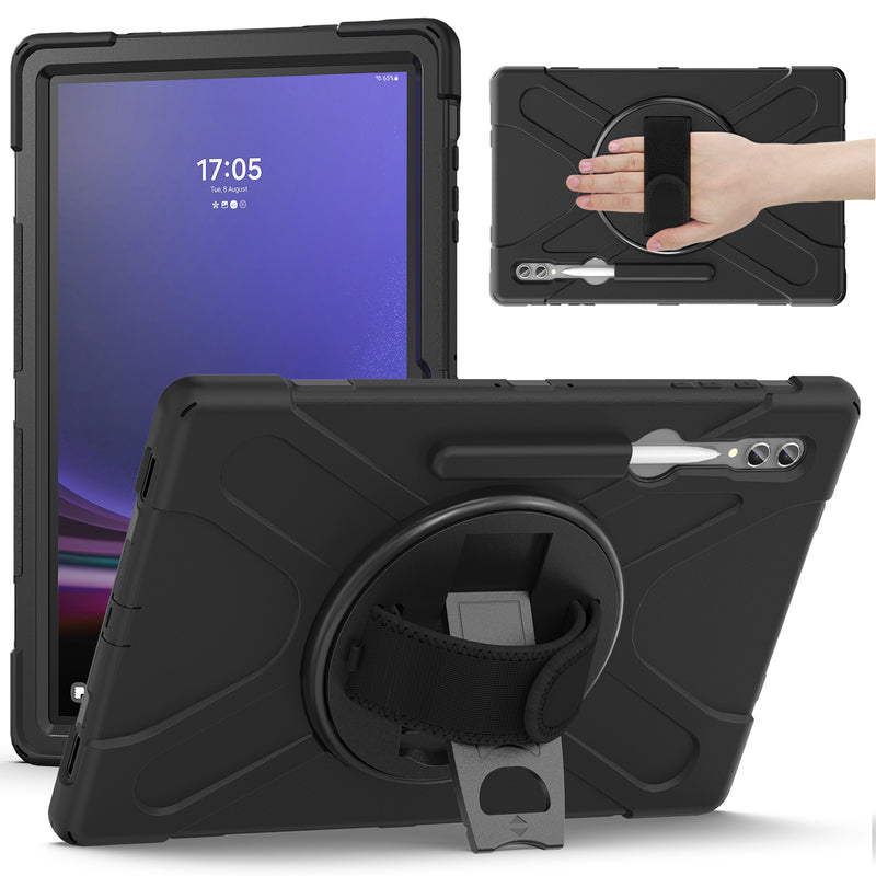 Cargue la imagen en el visor de la galería, Samsung Galaxy Tab S8 Ultra & S9 Ultra 14.6" - 360 Degree Rotate Shockproof Heavy Duty Tough Stand Case Cover With Pen Holder - Polar Tech Australia