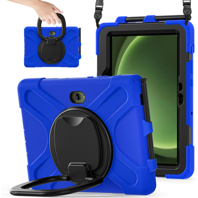 Cargue la imagen en el visor de la galería, Samsung Galaxy Tab Active Pro / Active 4 Pro / Active 5 Pro Series - Heavy Duty 360 Degree Rotate Stand Hand Strap Case With Shoulder Strap - Polar Tech Australia