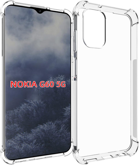 Nokia G60 - AirPillow Cushion Transparent Soft Clear TPU Four Corners Protective Case - Polar Tech Australia