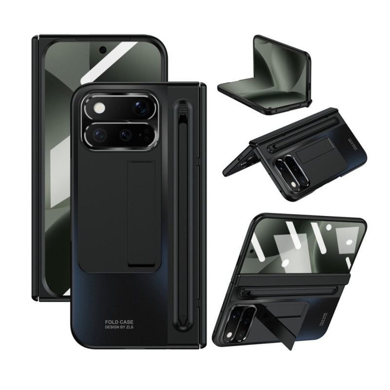 Chargez l'image dans la visionneuse de la galerie, Google Pixel 11 Pro Fold - Electroplated Hinge Full-Cover Shockproof Case (With Stylus Pen)